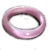 Bangle Natural Pink Green Round Bangles Charm Jewelery Dames Handgesneden armband voor vrouwelijke mannen Fashion Accessoires 56-62mm