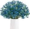 Decoratieve Bloemen 5Packs 52cm 90 Hoofden Witte Baby's Adem Kunstmatige Gypsophila Boeketten Voor Huis Tuin Bruiloft Verjaardag DIY Decoratie