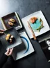 Placas Creative Ceramic Square Plate Sushi Sushi de bolsa de alta qualidade