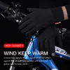 Fem fingrar handskar Autumn Winter Outdoor Cycling Gloves Gym Fitness Sports Running Warm Pouch Screen Nonslip Gloves Motorcykelhandskar Män Black 231130