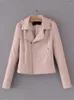 Veste en cuir PU pour femme Slimt Coat