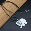 Hanger kettingen natuurlijke parelmoer ketting ketting schattige olifantendieren voor vrouwen sieraden lengte 55 5 cm