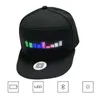 Ball Caps Mobile Phone APP LED Hat Glow Wirelessly Send Word Scrolling Bluetooth Flexible Screen LED Cap LED Scrolling Message Display Hip J231130