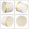 Baking Tools & Pastry 50 Pcs Colorful Greaseproof Paper Cups 5 Oz Cupcake Liners Disposable Muffin Cases Containers
