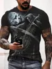 Men's T Shirts 3D Skull Print T-shirt Custom Men's Hip-hop Loose Breathable Short-sleeved 2023 Polyester Material