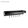 Storage Holders Racks Black Kitchen Storage Accessories Bathroom Storage Rack Shelves Spice Bottle Rack Aluminum Multi-Function Shelf Towel Bar Hook 231124