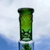 Bong de vidro para fumar 10 polegadas Hookah Water Pipe Bong Grenn Art Bubbler Bongs com tigela de 14 mm