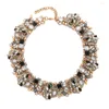 Choker Fashion Costume Crystal Rhinestone Bib Statement Vintage Chunky Chain Necklace