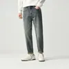 Herren Jeans Herren Retro Washed Denim Hosen Kleine gerade Herbstmode Männliche Ganzkörperhose