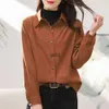 Vrouwen Blouses Shirts Vintage Losse Vrouwen En 2023 Herfst Winter Uitloper Elegante Vrouwelijke Casual Basic Tops Effen Cloingyolq