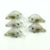 Hengjia 50 stuks lot Crank Vissen Lokken Aas met 3D Levensechte Ogen Ongeverfd Transparant Kunstmatig Hard Plastic GEEN HOOK302E