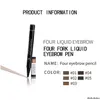 眉エンハンサーHandaiyan Waterfroof Eyebrow Pencil Wholesale Crayon CIL 4 ronged眉ペンシルタトゥー眉ペン長持ちするDHJO7