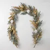 Dekoratif Çiçek Çelenkleri Noel Çelenk Ön Kapı Yapay Altın Çiçek Çelenk Pinecone Rattan Set asılı Açık Noel Dekorasyonu 2024 231129
