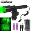 Taschenlampen 500 Yards Taktische Laterne Rot Grün Weiß Licht LED Jagd Taschenlampe 1 Modi Zoombare Wasserdichte Taschenlampe Lampe mit Scope Mount Q231130