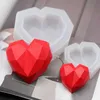 NIEUW 1 PCS 3D Love Heart Design Silicone Cake Mold Diamant Soap Molds Diy Car Pendant Gips Pleister Hart Mold Handgemaakte kaarsen