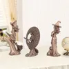 Decorative Objects Figurines Halloween Witch Figurine Statue Resin Creepy Sculptures Garden Decoration for Home Patio Yard Lawn Porch 231129