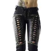 Pantalon femme Capris femme pantalon Punk Rock simili cuir crayon pantalon 231130