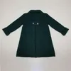 Jackor Baby Boy Girl Princess Christmas Red Green 100 Wool Long Jacket Spädbarn Småbarn Child Thick Coat Ytterkläder Kläder 12m 12y 231130