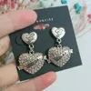 Charm Trendy Gold Color Heart Earrings With Korean Gold Silver Love Letter Fashion Jewelry 231130