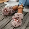 Hausschuhe 2023 Herbst Neue Mode Komfortable Flauschigen Flauschigen Dicke Sohle frauen Flip-flops T231130