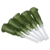 wholesale 1/2" 14Ga Olive Plastic&PP Spiral Connector Adhesive Glue Tip Dispensing Blunt Needles Pack of 100 BJ