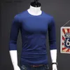 Męska bielizna termiczna bielizna termiczna Mężczyźni Mężczyźni Casual Scle T Shirt O SCICK Slim Fit Bluzka Topy Zwiedź TEE Undershirt Pullover Long Sut Top A50 L231130