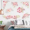 Wall Stickers Beautiful Flower Cluster Sticker Living Room Bedroom Background Decoration Wallpaper For Home Art Decals Beautify