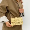 Akşam çantaları lüks altın kutu debriyaj çantası kadın parti çanta çantası kalitesi akrilik çapraz gövde omuz pvc net şeffaf 231130
