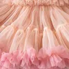 Dancewear 2023 Tutu Dress for Girls Baby Ball Gown Party Vestido Casual Ruffled Lace Princess Girl Birthday 231129