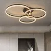 Chandeliers Round Ring Ceiling Lamps Lighting For Living Room Bedroom Home Decor Main Light Pendant Lamp Hanging Led Lights