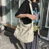 Torby wieczorowe Retro Multi Pockets Canvas torebka Męska nastolatek student nad dużą ulicą Hip Hop Messenger Bag Female Crossbody