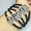 Bangle Natural Black Hair Quartz Hand Woven Armband Crystal Carving Women smycken Healing Gemstone Holiday Gift Fashion