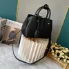 Fashion Black Tote Bag Designer Bolsa de couro de luxo Lady Hobo ombro Bag de alta capacidade Mensageiro Mensageiro Bolsa Crossbody Travel Saco de compras elegante