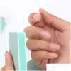 Pliki paznokci przesyłanie dużych plików 1PC Dwustronne polerowane paznokcie zielony biały wenwan blok moda kobieta manicure narzędzie Poliski Qylfdx Dhwaj