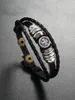 Bangle Punk Retro Cruz Frisada Pulseira Jóias Moda Multi-camada Tecido Ímã Fivela Homens e Mulheres Memorial Presente