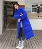 Casacos femininos casacos para baixo jaqueta de algodão feminino longo na altura do joelho 2022 inverno nova versão coreana jaqueta de algodão solto e engrossado jaqueta de algodão ins jaqueta na moda