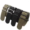 Watch Bands 20mm 22mm 24mm 26mm Nylon Waterproof Bracelet With Stainless Steel Buckle Black Army Green Strap