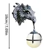 Garden Decorations LED Dinosaur Hanging Lamp Lantern Industrial Style Resin Dragon Head Crafts Pendent Lamp Halloween Decoration Wall Decoration 231129