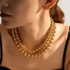Ожерелья с подвесками Uworld Премиум-качество 8 12 мм Регулируемое ожерелье из бисера Набор браслетов для роскошного блеска женщин Элегантный водонепроницаемый подарок 231130