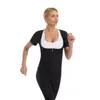 Kvinnors shapers Kvinnor Bastu Sleeve Yoga Topps Abdominal Viktminskning Formear Slimming Training Shirts