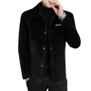 メンズウールブレンド冬のウールブレンドジャケットのぬいぐるみベルベットと短いトレンチコートカジュアルビジネスウールオーバーコートソーシャルメンズ衣類231130