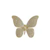 Broches papillon de luxe en zircone pour femmes, marque de mode, bijoux de mariage, épingles à insectes en cristal, cadeaux