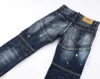 DSQ Slim Blue Men's Jeans Cool Guy Jeans Classic Hip Hop Rock Moto Casual Design Ripped Distressed Denim Biker Hole DSQ2 Jeans 402