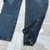 Lvity Fashion LVSE Top-Quality 23SS Mens Jeans Casual Street Womens Taschenpaar Persönlichkeit Charakteristische Denimhose L04302