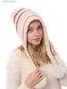 Beanie / Skull Caps Inverno Bomber Chapéus Ushanka Hat Ear Flap Snow Ski Earflap Mulheres Soft Cute Malha Chenille Pompom Chapéus Com Bola S2547 Q231130