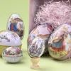 Storage Bottles 1Pcs Easter Egg Tinplate Box Cartoon Printing Fillable Tin Boxes Gift Candy Chocolate Happy Decor