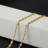 Цепочки из стерлингового серебра M925, цветное ожерелье, 20 дюймов, мужская цепочка Фигаро, желтые украшения
