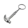 Keychains Creative Key Chain High Quality Alloy Mini Simulation Hammer Tong Tools Keychain ryggsäck Ring hängande Fashion Pendant