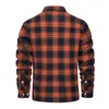 Mens Jackets MAGCOMSEN Fleece Plaid Flannel Shirt Jacket Button Up Casual Cotton Thicken Warm Spring Work Coat Sherpa Outerwear 231129