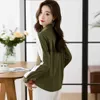 Frauen Blusen Shirts Mode Spleißen Farbe Frau Bluse 2023 Neue Casual auf Hemd Elegante Langarm Damen Vintage Grundlegende Topsyolq